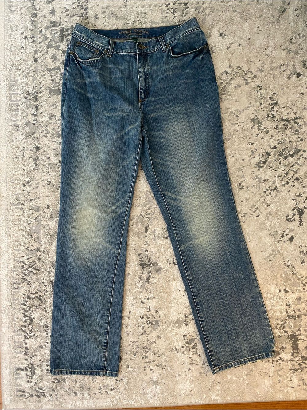 Lauren Ralph Lauren Straight Leg Jeans - Medium Blue